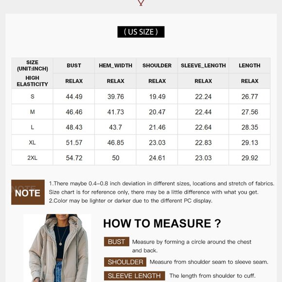 Women's Full Zipper Hooded Puffer Jacket, Short Coat with Pockets - Picture 5 of 5